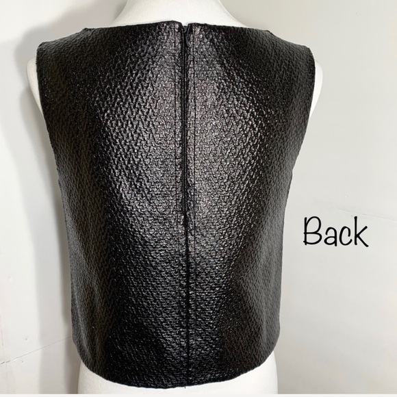 SOLD-Banana Republic Faux Leather Coated Twill Top - Picture 3 of 8